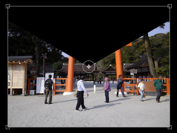 扇クリッピング例